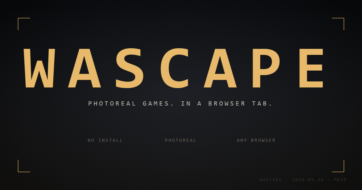 A photoreal game demo which can be accessed from browser